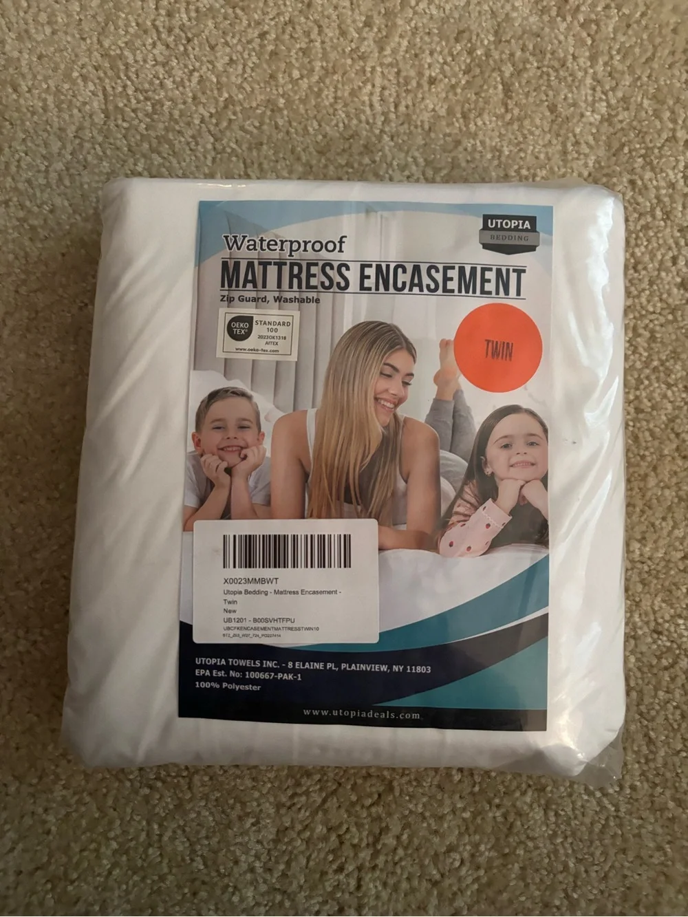 Utopia Bedding White Waterproof Mattress Encasement - Twin